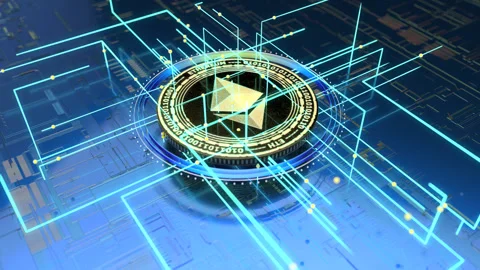 Abstract background of Ethereum art Stock Footage 152150483