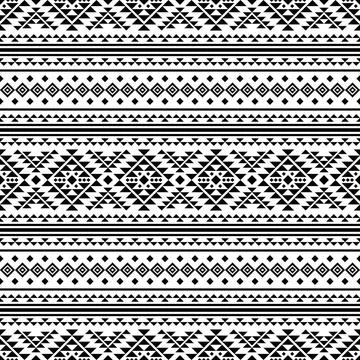 Abstract background in ethnic Aztec style design for textile. Stock Illustration