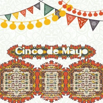 Abstract background with ethnic ornament pattern. Illustrazione stock