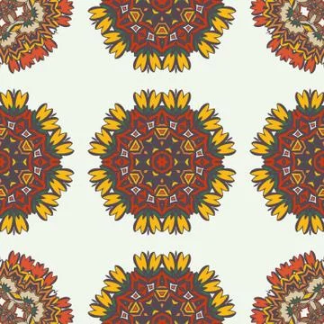 Abstract background with ethnic ornament pattern. Stock Illustration