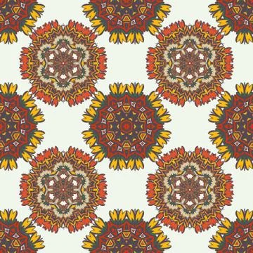 Abstract background with ethnic ornament pattern. Stock Illustration