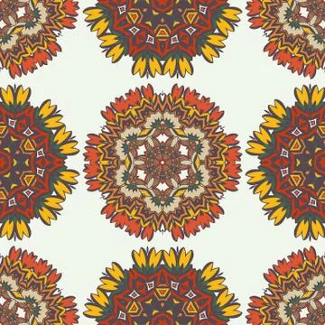 Abstract background with ethnic ornament pattern. Stock Illustration