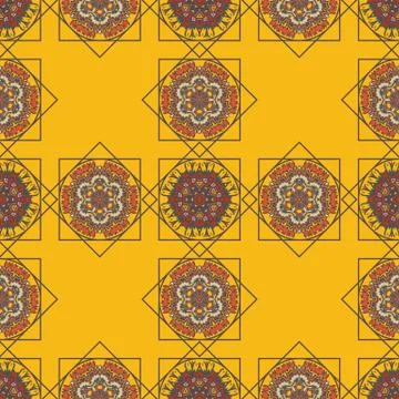 Abstract background with ethnic ornament pattern. Stock Illustration