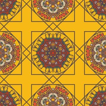 Abstract background with ethnic ornament pattern. Stock Illustration