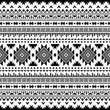 Abstract background in ethnic style. Seamless tribal pattern design for textile. Stock Illustration