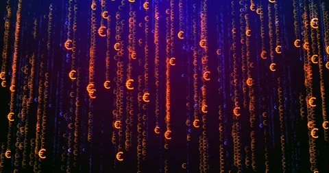 Abstract background euro rain Stock Footage 80792510