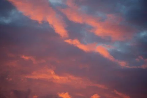 Abstract background of evening sky with clouds. Stock Photos