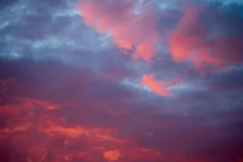 Abstract background of evening sky with clouds. Stock Photos