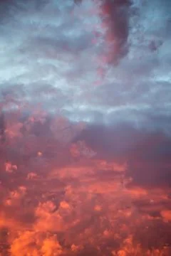 Abstract background of evening sky with clouds. Stock Photos