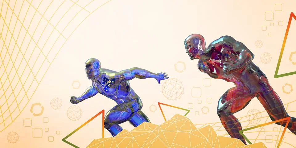 Abstract background with exercise. Innovative concepts in sports science Stock Illustration