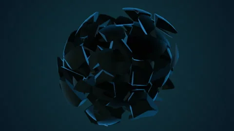 Abstract background with exploding sphere Stock Footage 58120204