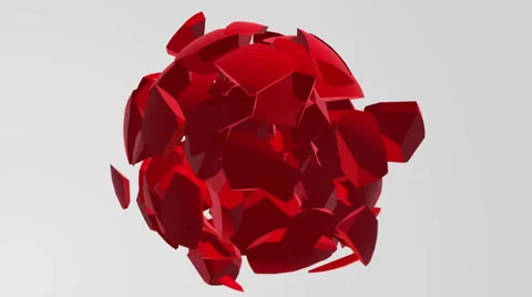 Abstract background with exploding sphere Stock Footage 58120230