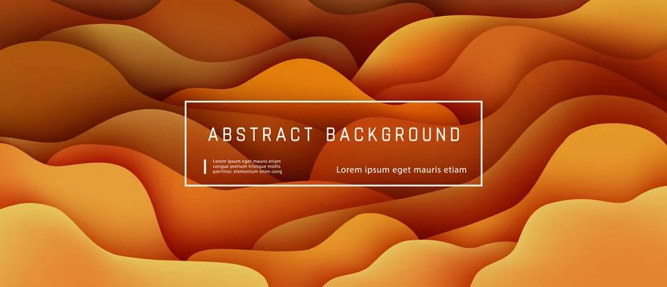 Abstract background with expressive orange, brown wave motion flow and liquid Stock Illustration