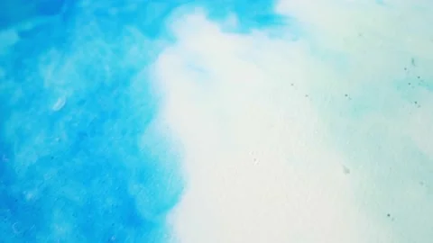 Abstract background. extreme close-up of blue and white acrylic paints hardened Stock Footage 194558620