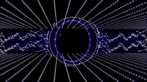 Abstract background with the Eye of Providence in plexus pattern, giving rays. Stock Illustration