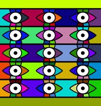 Abstract background eyes Stock Illustration