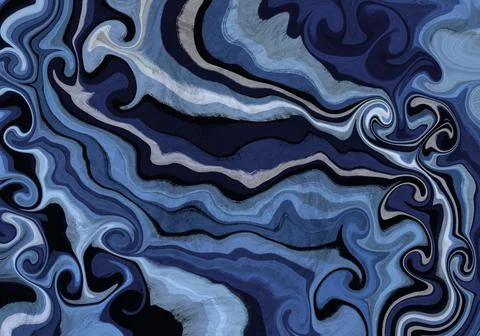 Abstract background, fake stone texture, trendy blue marbling effect, creative Stock Illustration