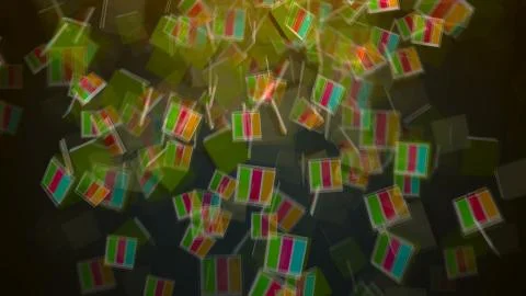 Abstract background with falling blocks イラスト素材