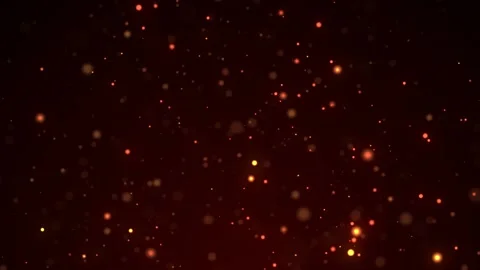 Abstract background with falling dust particles. Fire holiday bokeh backdrop Stock Footage 275857382