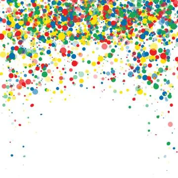 Abstract background with falling multicolored confetti. Empty space for text Stock Illustration