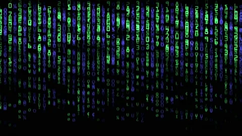 Abstract background of falling numbers and letters Stock Footage 203842375