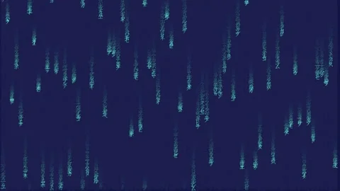 Abstract background of falling raindrops with a blue-green glow Stock Footage 329952194