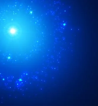 Abstract Background with Falling Star and Twinkling Trail. Stock Illustration