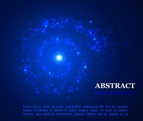 Abstract Background with Falling Star and Twinkling Trail. Stock Illustration