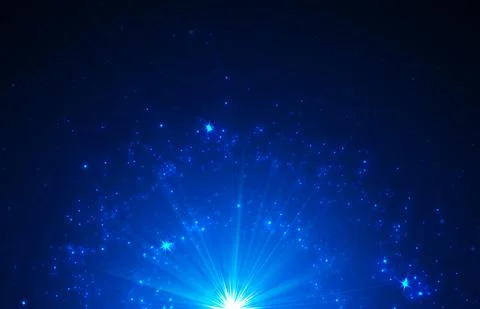 Abstract Background with Falling Star and Twinkling Trail. Stock Illustration