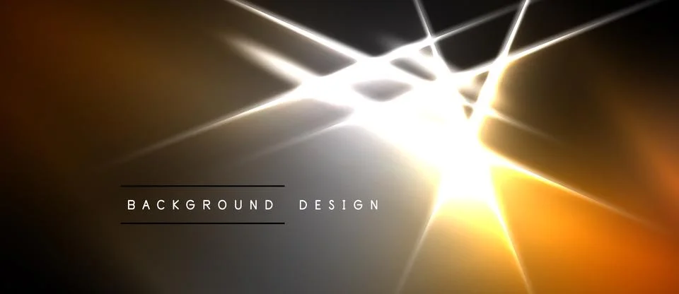 Abstract background features bright light flares, gradients. Orange, white .. Stock-Illustration