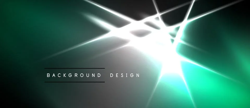 Abstract background features bright light rays radiating from center. Teal Stock Illustration
