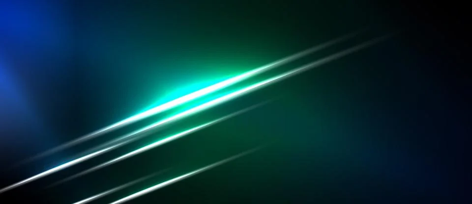 Abstract background features bright lines, gradients. Dark shades dominate, Stock Illustration