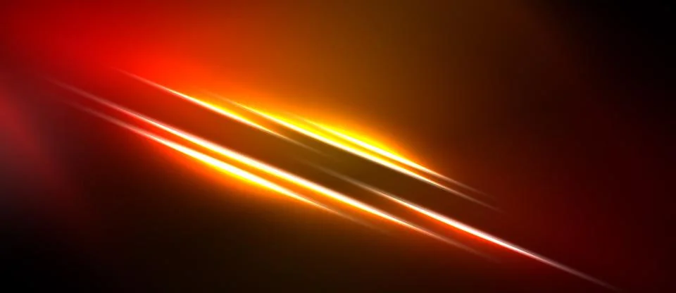 Abstract background features bright orange, red streaks. Dramatic lighting Stock Illustration