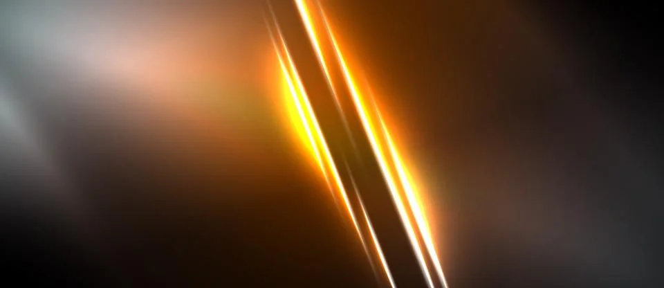Abstract background features bright orange lines, diagonal streaks. Dark tone Illustrazione stock