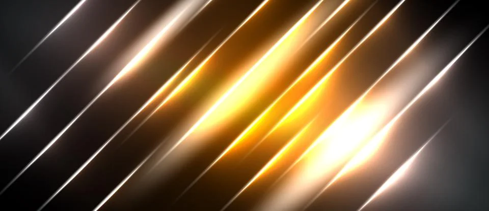Abstract background features diagonal lines, glowing orange hues, dark shades Illustrazione stock