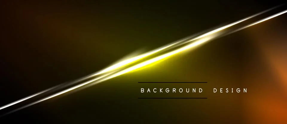 Abstract background features diagonal lines, glowing yellow light. Dark shade Stock Illustration