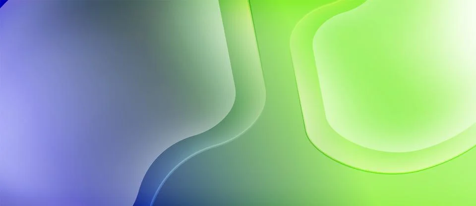 Abstract background features flowing blue, green gradients. Soft curves create Stock Illustration