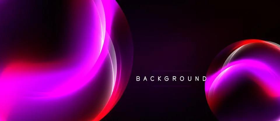 Abstract background features flowing curves, vibrant magenta, red hues. Dark 스톡 일러스트