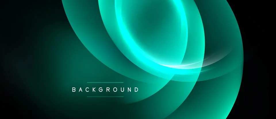 Abstract background features flowing layers, vibrant teal hues, dynamic curve Stock Illustration