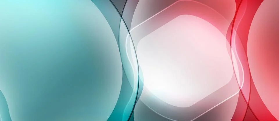 Abstract background features flowing shapes, gradients. Colors transition from Stockillustratie