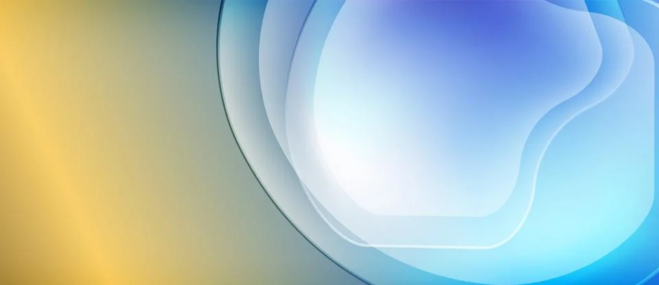 Abstract background features flowing shapes, gradient colors. Gold transitions Illustrazione stock
