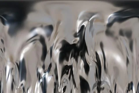 This abstract background features a fluid metallic surface in chrome, creat.. Stock Photos