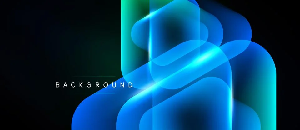 Abstract background features overlapping blue, green shapes. Gradient colors 스톡 일러스트