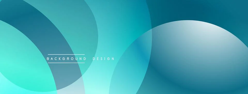 Abstract background features overlapping circles, varying shades turquoise, teal 스톡 일러스트