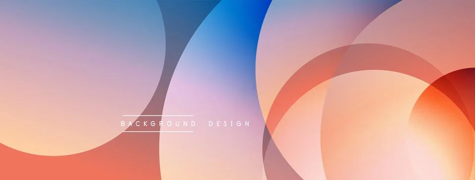 Abstract background features overlapping circles, gradients. Colors include 스톡 일러스트