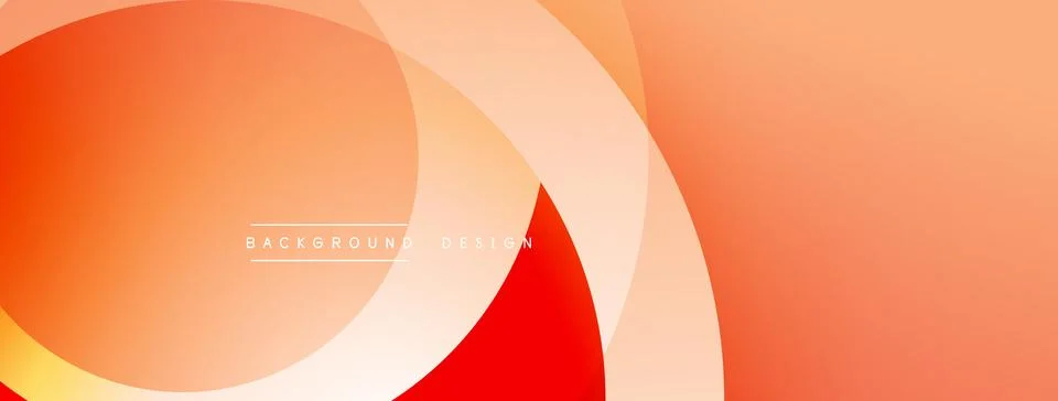Abstract background features overlapping circles. Warm orange, peach tones 스톡 일러스트