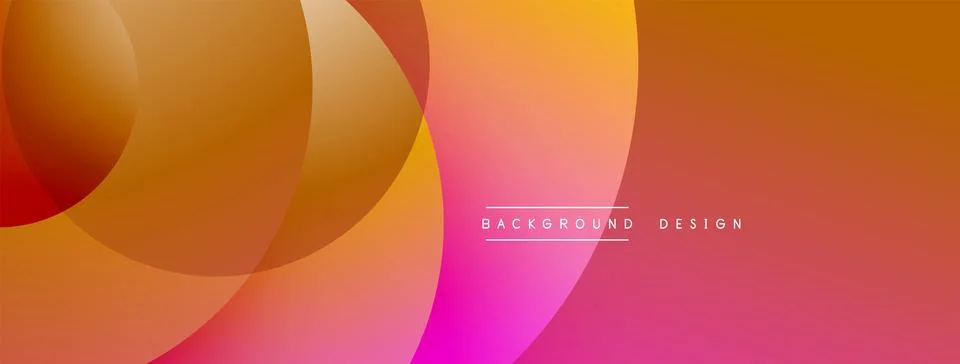Abstract background features overlapping circles. Warm color palette transitions 库存插图