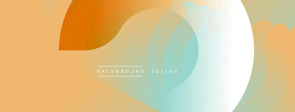 Abstract background features overlapping circles, gradients. Warm orange blends 스톡 일러스트