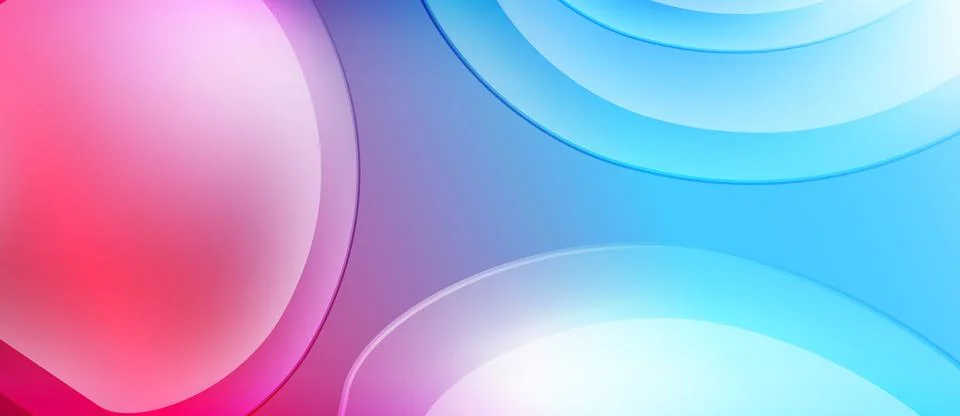Abstract background features overlapping circles. Pink, blue hues create soft 스톡 일러스트