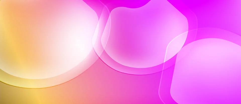 Abstract background features overlapping colorful blobs. Soft gradients blend Stock Illustration